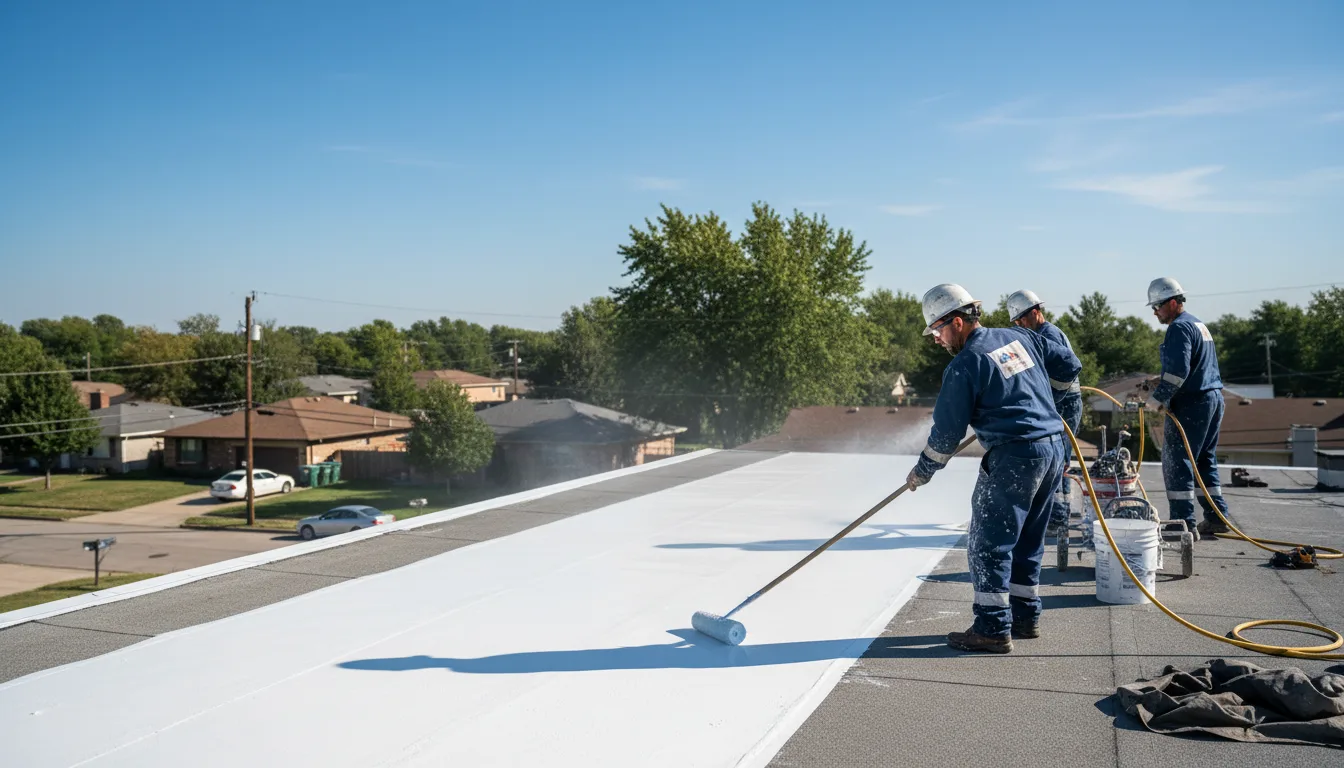 Commercial roof coating in Smiley, TX near me